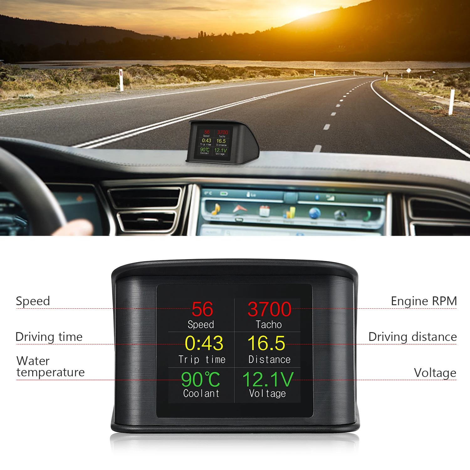 Hud Speedometer Digital Universal - Compteur de vitesse universel P10 HUD