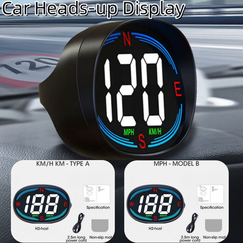 Car Hud Head Up Display Gps - Compteur de vitesse GPS HUD, affichage