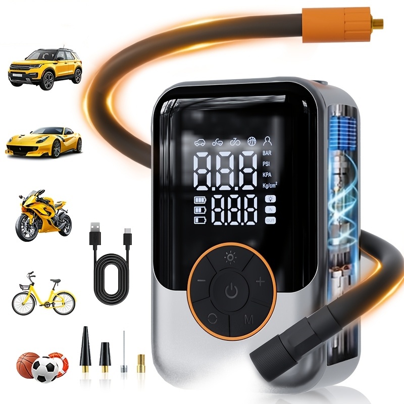 Hud Display With Tire Pressure - Compresseur d'air portable pour gonfler les
