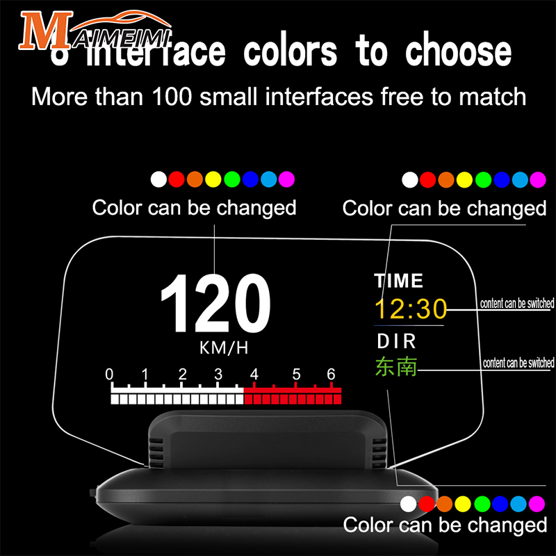 Car Heads Up Display Navigation - Projection de navigation pour HUD OBD2,