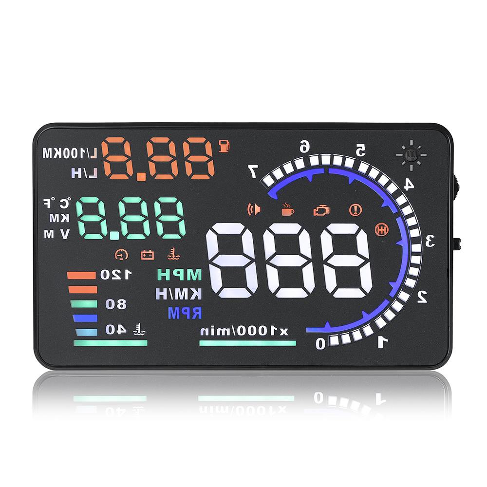 Obd2 Hud Speedometer Projector - A8, affichage tête haute pour voiture,