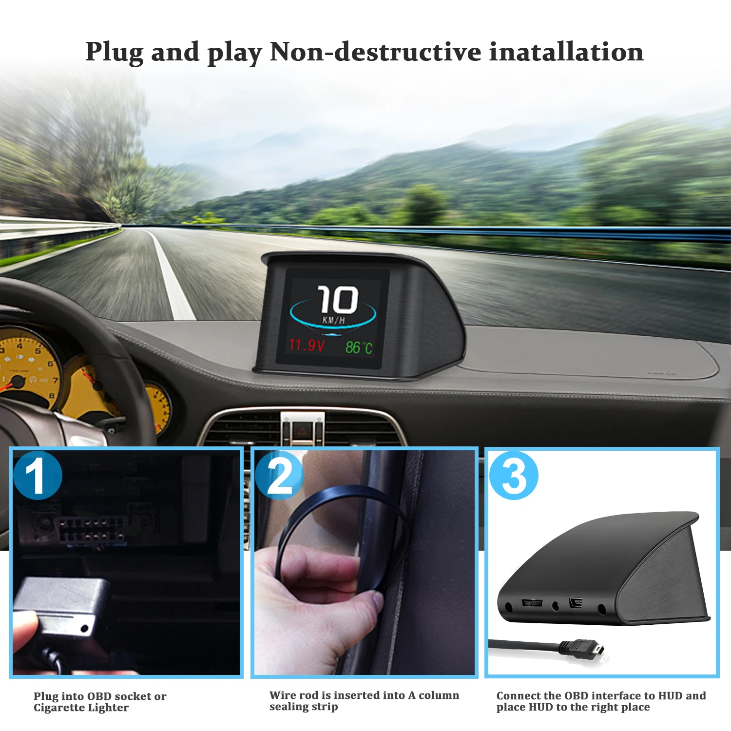 Compteur de vitesse universel  - Hud Speedometer Digital Universal avis et prix