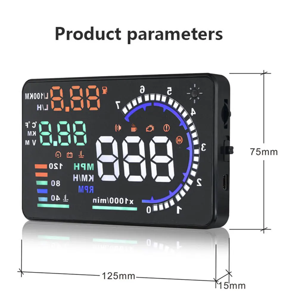 Compteur de vitesse numérique  - Obd2 Hud Speedometer Projector avis et prix
