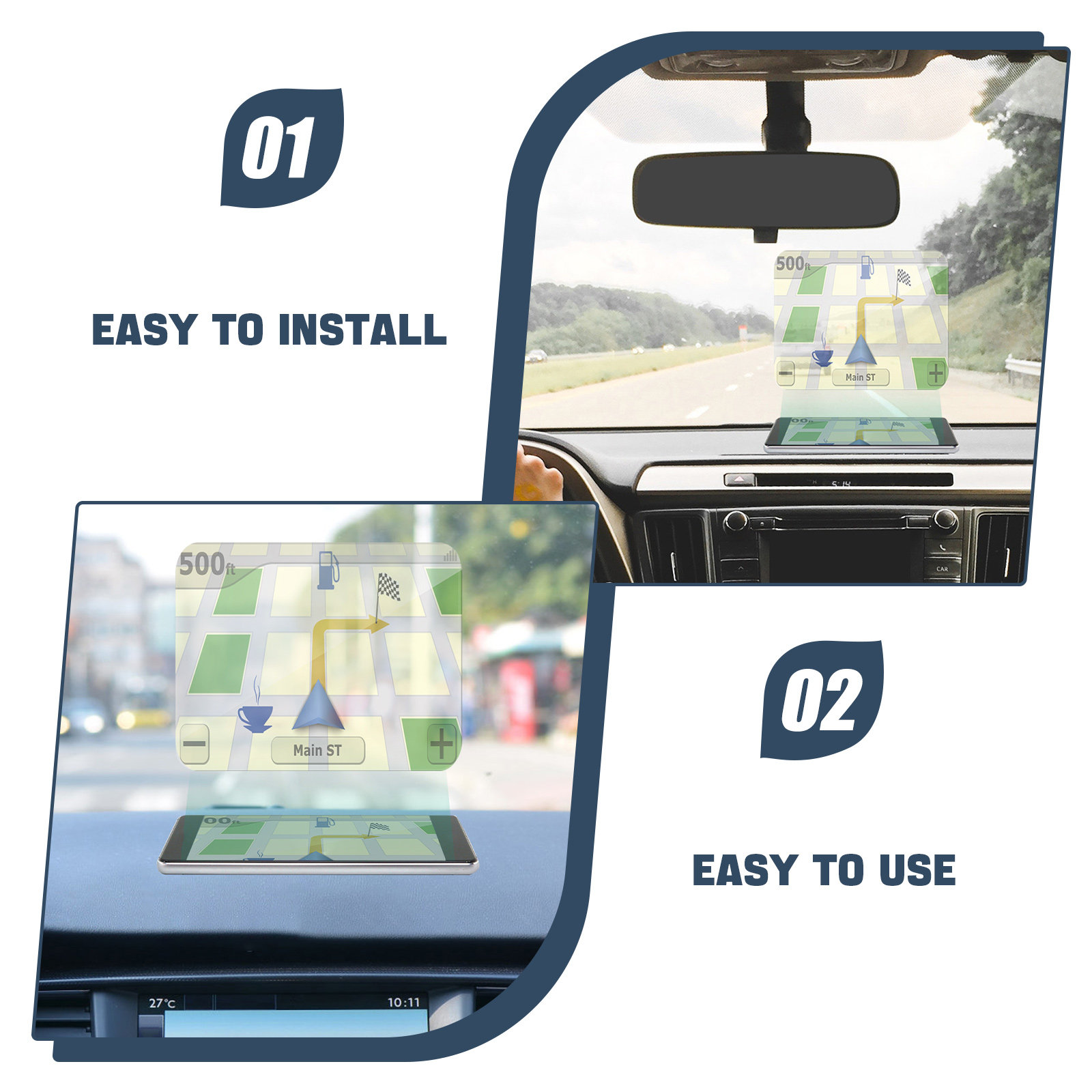 5 pièces de film réfléchissant - Hud Reflection Film Windshield avis et prix