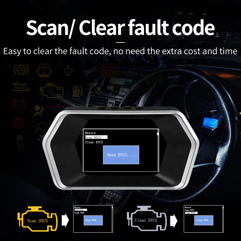Compteur numérique multifoncti - Hud Obd2 Multi Function Alarm avis et prix