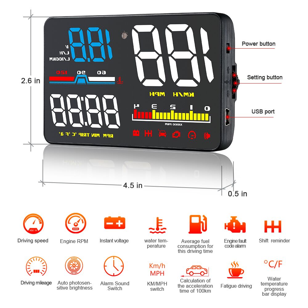 Projecteur de pare-brise numér - Car Heads Up Display Navigation avis et prix