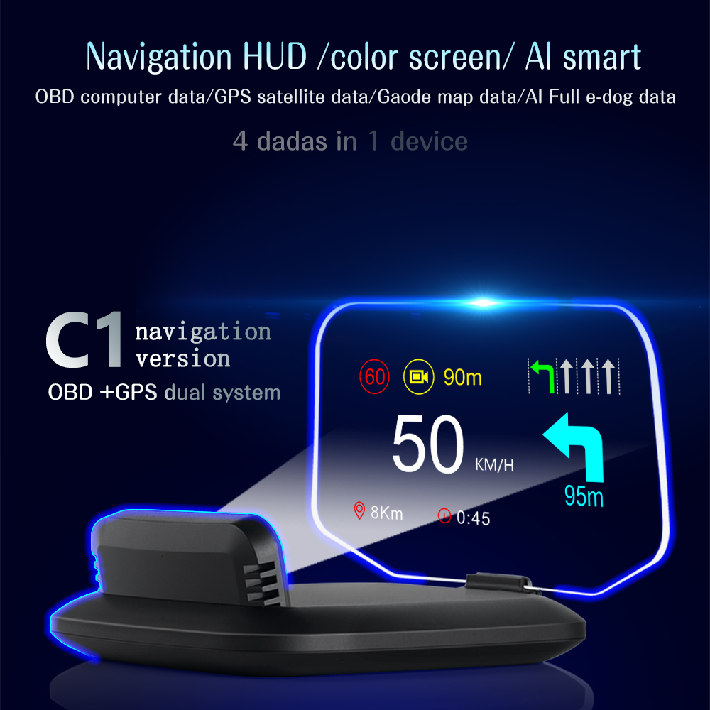 Pour toutes les voitures, proj - Hud Obd2 Multi Function Alarm avis et prix