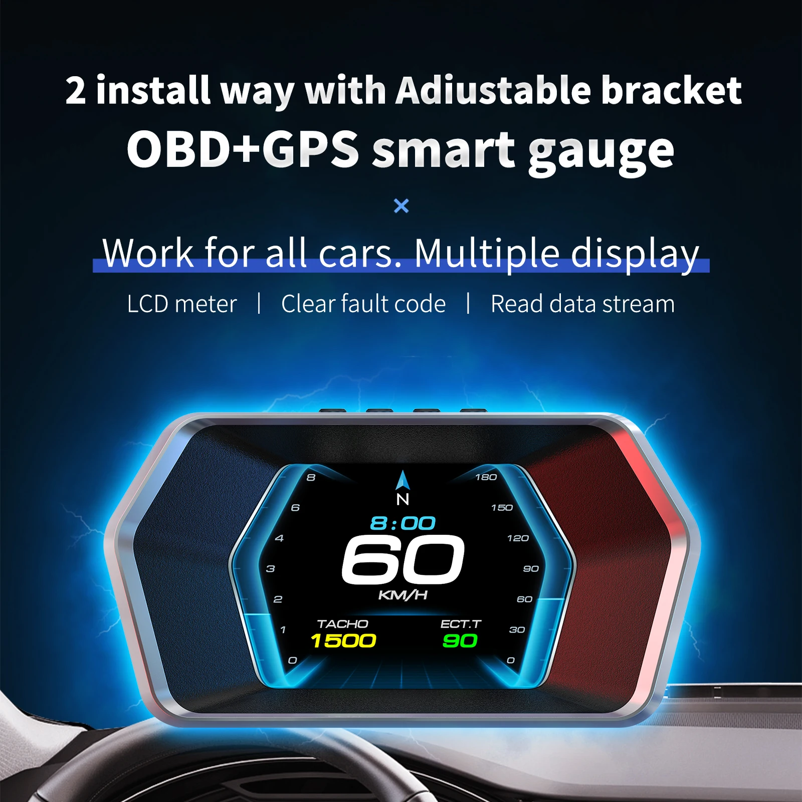 P17 HUD OBD2 GPS, ordinateur e - Car Hud Head Up Display Gps avis et prix