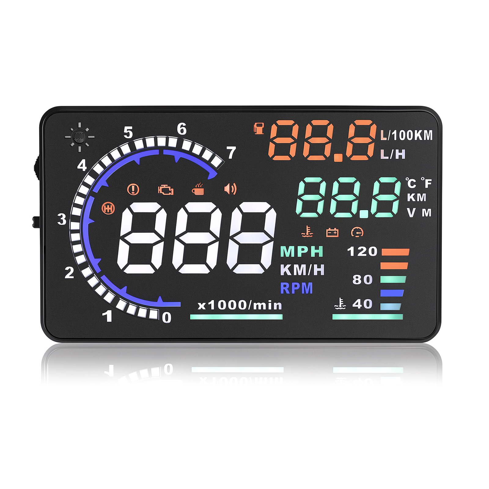 Projecteur de pare-brise A8 OB - Obd2 Hud Speedometer Projector avis et prix